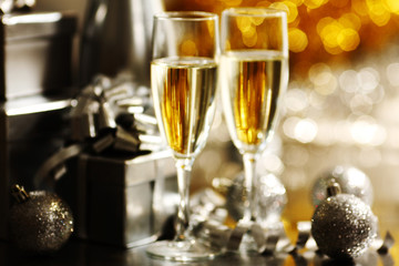 silver christmas card