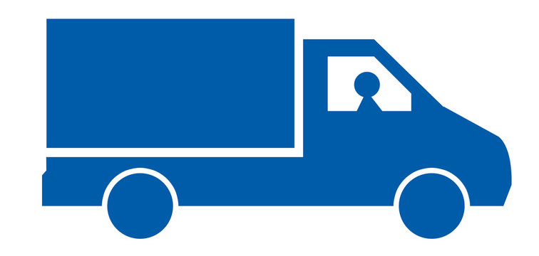 camion livraison bleu
