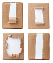 ripped wrapping box package