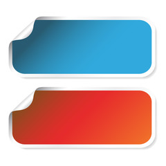 Vector rectangle stickers for advertising text