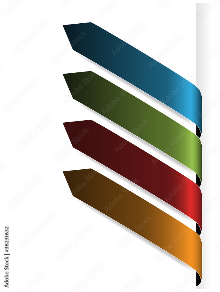 Poster vector navigation arrows - web template