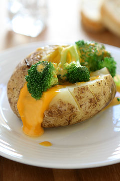 Baked Potato with Broccoli and Cheese