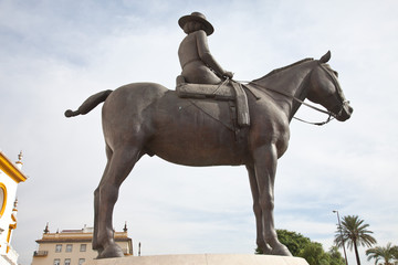 Obraz premium Estatua ecuestre de Doña María de las Mercedes, Sevilla