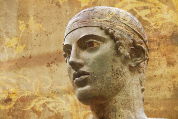 artistic view ancient greek statue