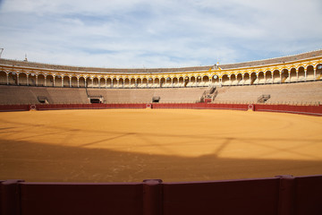 Obraz premium Ruedo de la plaza de la Maestranza en Sevilla