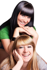 Naklejka premium Two young women