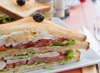 Sandwich with chicken