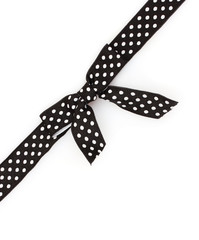 black ribbon with dots isolated on white