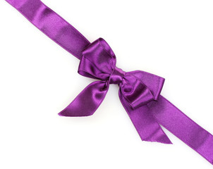 purple ribbon isolated on white