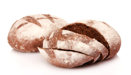 Bread isolated on white