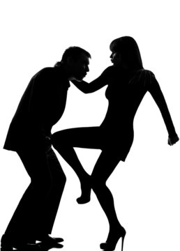 one couple man and woman self defense  violence
