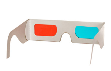 3d glasses isolated on the white background