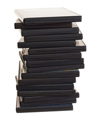 Heap of DVD isolated on the white background