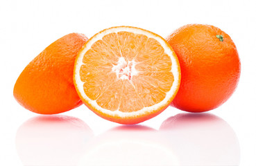 Isolated orange fruit on a white background