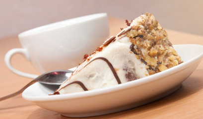 tasty chocolate cake on a plate