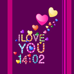 Valentine day text vector
