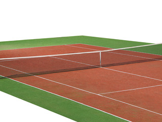 tennis court isolated on white background