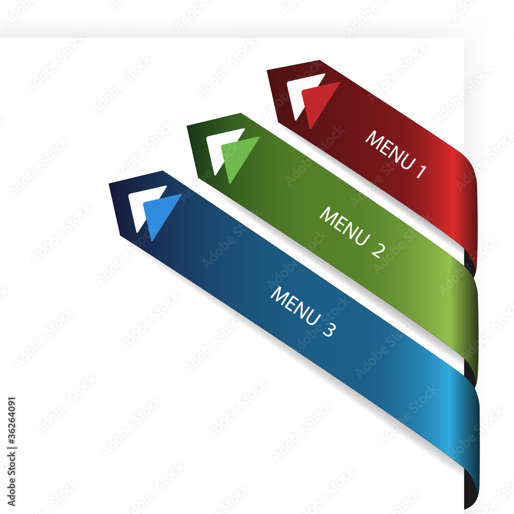 Poster vector navigation arrows - web template