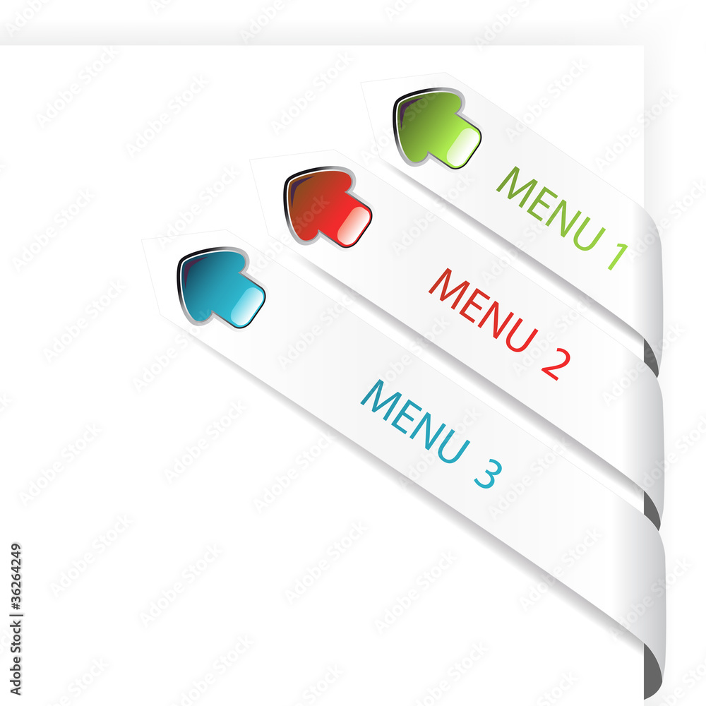 Poster vector navigation arrows - web template