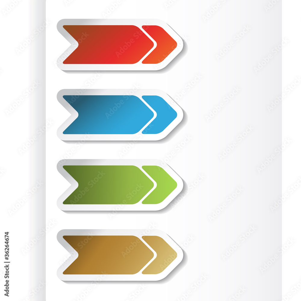 Poster vector navigation arrows - web template
