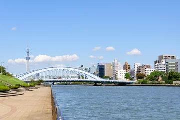 Möbelaufkleber Tokyo Sky Tree und Sumida-Fluss © Scirocco340