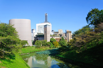 Cityscape at Kudanshita in Tokyo