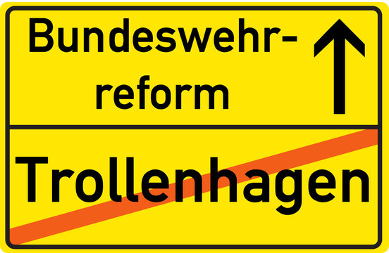 Schild Bundeswehrreform Trollenhagen