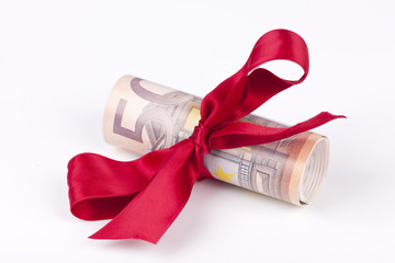 Geldgeschenk 50 Euro-Scheine