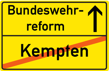 Schild Bundeswehrreform Kempten