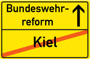 Schild Bundeswehrreform Kiel