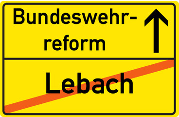 Schild Bundeswehrreform Lebach