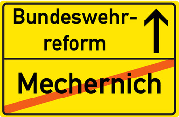 Schild Bundeswehrreform Mechernich