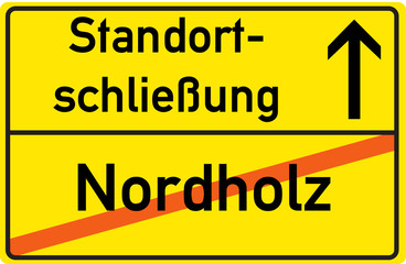 Schild Standortschließung Nordholz