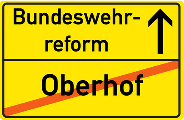 Schild Bundeswehrreform Oberhof