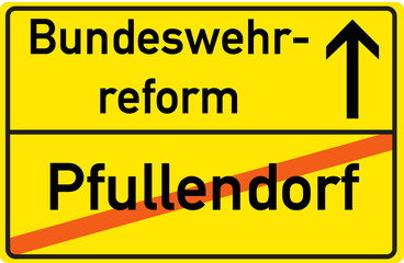 Schild Bundeswehrreform Pfullendorf