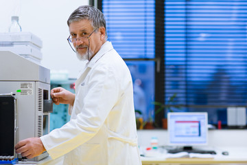 senior male researcher in a lab