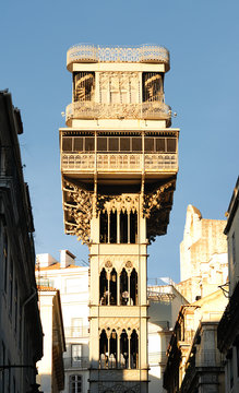 Santa Justa Elevator In Lisbon