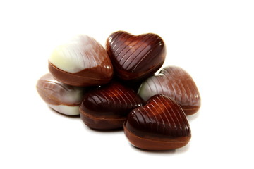 Chocolates in the shape of a heart.
