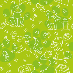 Pattern With Dogs.