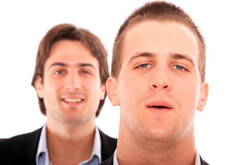 Two businessmen in suit