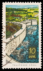 GERMANY - CIRCA 1970s: Talsperre Pohl