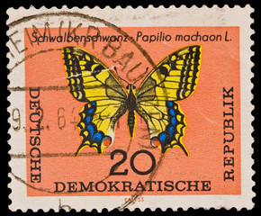 GERMANY - CIRCA 1960s: Schwalbenschwanz-Papilio machaon L