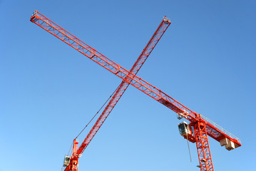 Red Tower Cranes