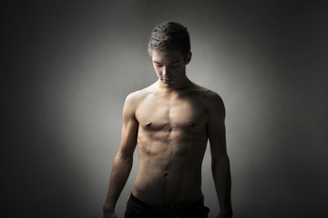 Naklejka premium Muscular man