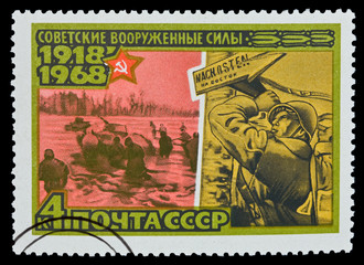 USSR - CIRCA 1968: A stamp printed in the USSR, devoted The Sovi
