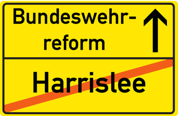 Schild Bundeswehrreform Harislee