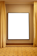 Blank frame in art gallery
