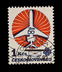 Ceskoslovensko - CIRCA 1982, shows airplane,  circa 1982