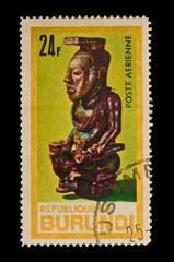 REPUBLIQUE DU BURUNDI , shows figurine,  circa 1981