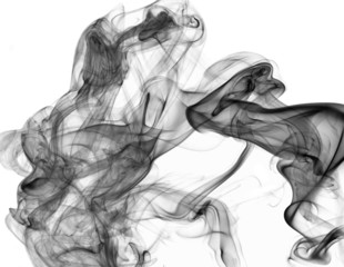 dark smoke in white back
